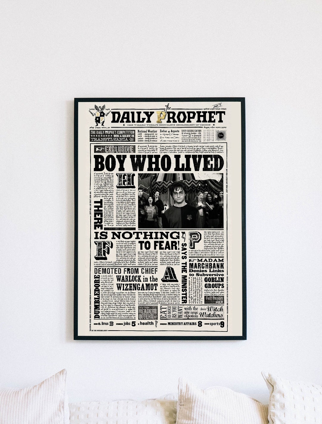Daily Prophet Page Printable PDF, HP Digital Poster, Daily Prophet ...