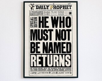 Daily Prophet Page Printable PDF HP Digital Poster Daily - Etsy