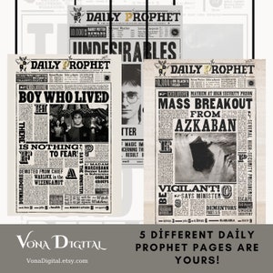 Daily Prophet Printable PDF, HP Digital Poster, Printable Wall Art ...
