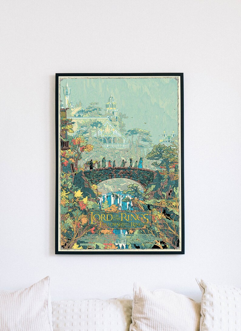 Lord of the Rings Poster Printable PDF LOTR Fellowship of the Etsy Canada