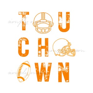 Touchdown PNG Football season PNG game Day PNG College Football Png for sublimation Digital Download