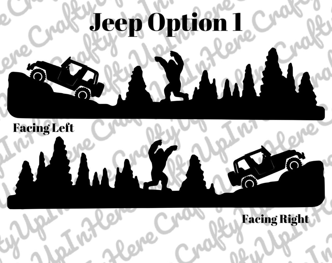 Windshield Decal for Jeep Easter Egg Vinyl Decal With Sasquatch Etsy