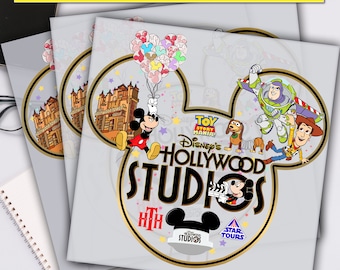 Hollywood Studios Disney Dtf Transfer, Disney World Ready For Press, Custom Dtf Transfers, Full Color Heat Transfer, DTF Prints