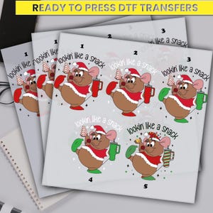 Lookin' Like A Snack Gus Christmas Dtf Transfer, Disney Christmas Dtf Print, Ready For Press,Custom Dtf Transfers,Full Color Heat Transfer