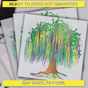 a picture of a tree with leaves on it and the words ready to press dt