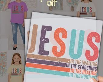 Jesus DTF Transfer: Retro Faith Christian Bible Verse Shirt Design For Christians