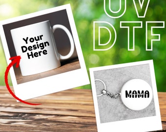 UV Dtf, Custom UV Dtf Transfers, Custom Stickers, Ready For Press, UV Dtf Gang Sheet, Cup Wrap Uv Dtf, High Quality Prints, Uv Dtf Decals