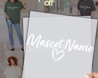 Custom Color & Mascot Name DTF Transfer: Personalized School Spirit Team Shirt Design