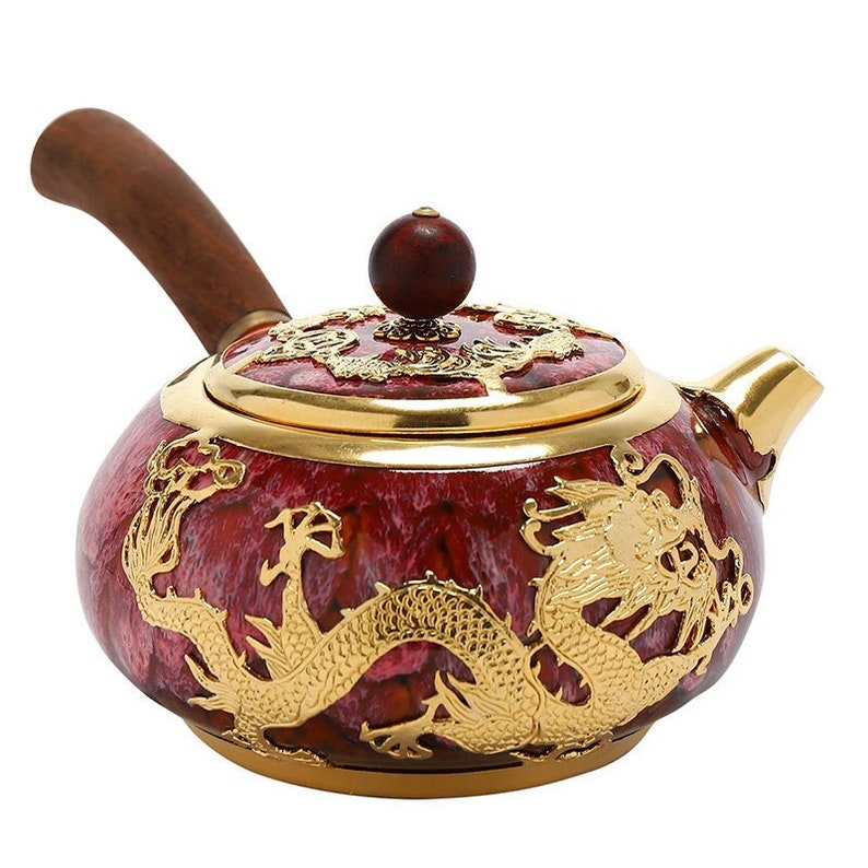 CHAMEI TEA Gold Chinese Dragon Tea Set Chinese Style Teapot Etsy