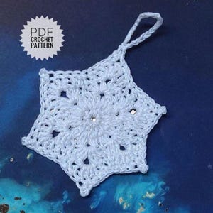 Patroon gehaakt sterornament • Eenvoudige kerstversiering (pdf-tutorial)