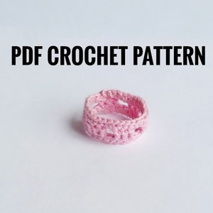 Crochet ring PDF pattern, simple and beautyful jewelry in hippie style