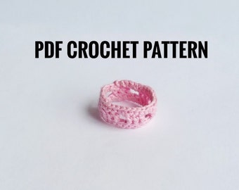 Schema PDF per anello all'uncinetto, gioielli semplici e belli in stile hippie