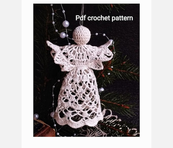 Crochet Lace Angel Pattern: Christmas Tree Decoration (PDF Pattern)