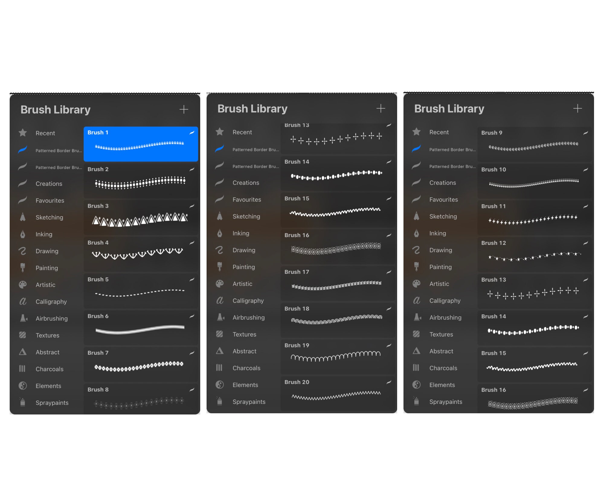 20 Border Procreate Brush Set Procreate Brushes Border Etsy