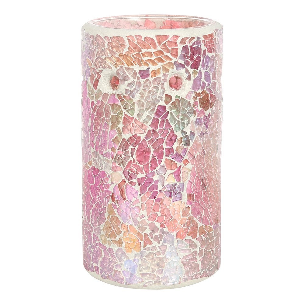 Pink Iridescent Crackle Burner & Wax Melt Kit