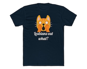 レズビアンは何を食べるの??? 面白いワークアウトシャツ Tシャツ