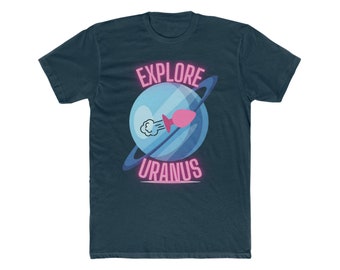 天王星の宇宙を探検するTシャツ面白いワークアウトシャツ