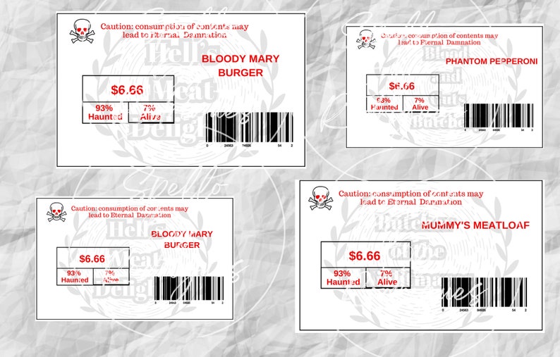 Printable Fake Meat Labels Canva Editable Fake Meat Label - Etsy