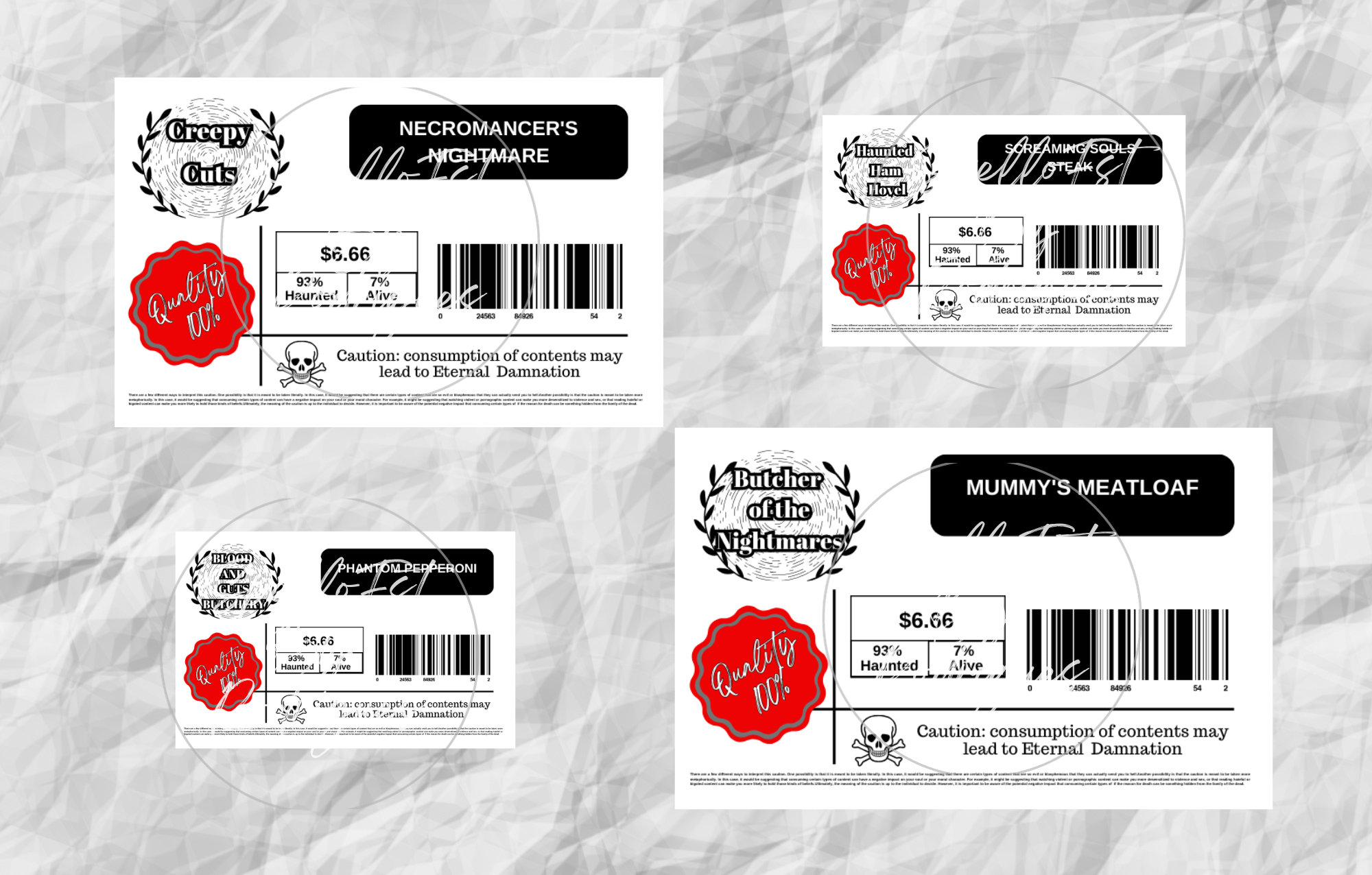 Printable SVG Fake Meat Label Canva Editable Fake Meat Label Halloween Printable SVG Fake Meat Label Canva Editable Fake Meat Label Halloween