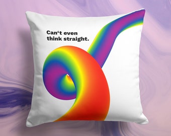 PRIDE Pillow or Pillow Case, LGBTQ Home Decor, Rainbow Art Cushion, Gay Birthday Gift, Lesbian Homeware, Queer Bedding, Funny Throw Pillow