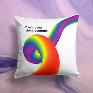 PRIDE Pillow or Pillow Case, LGBTQ Home Decor, Rainbow Art Cushion, Gay Birthday Gift, Lesbian Homeware, Queer Bedding, Funny Throw Pillow