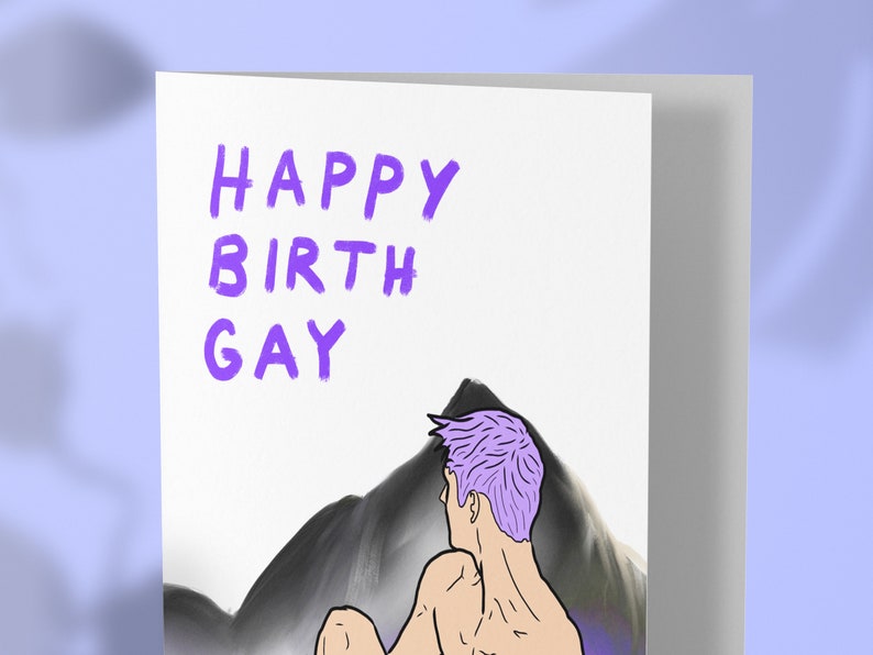 HAPPY BIRTH GAY, Printable Card, Digital Download, Instant Gay Gift ...