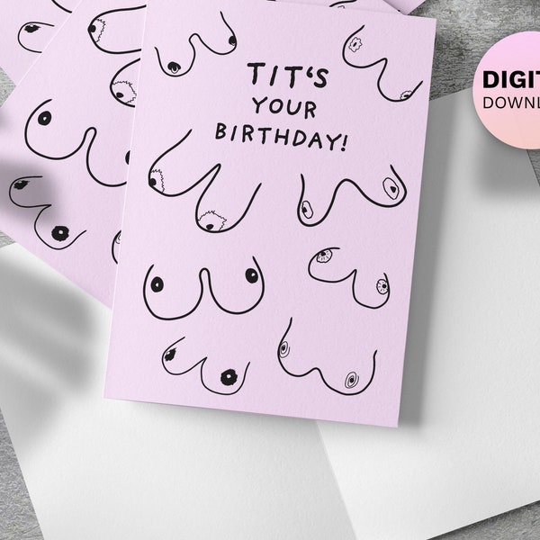 Printable Boob Card Etsy Printable Boob Card Etsy