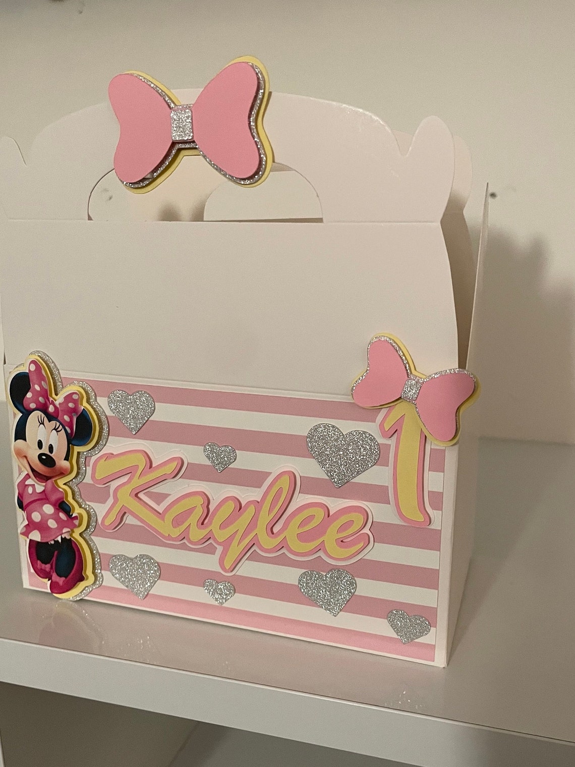 Minnie Mouse Favor Box- Minnie Mouse Party Favor Box- Treat Box ...