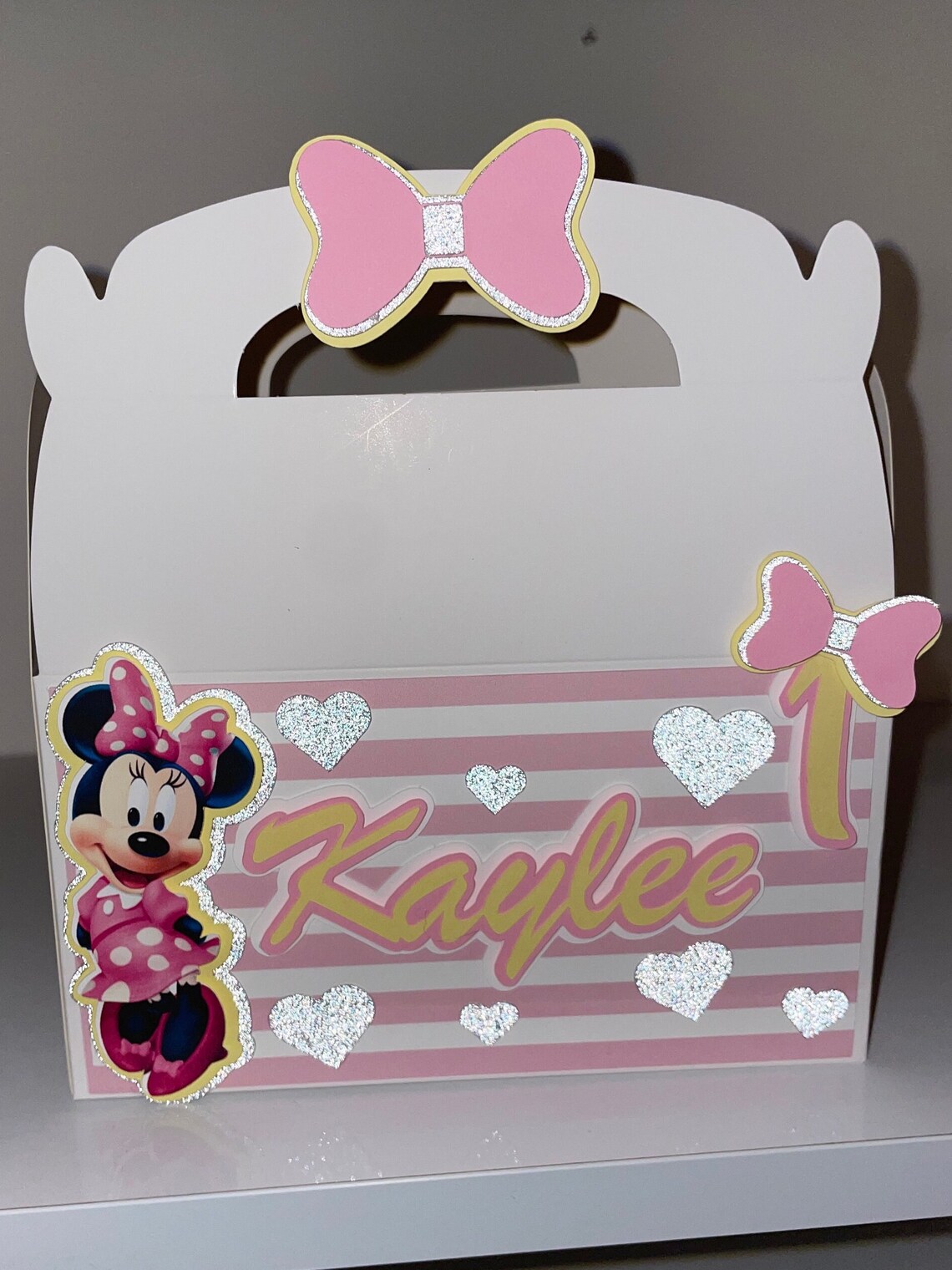 Minnie Mouse Favor Box- Minnie Mouse Party Favor Box- Treat Box ...