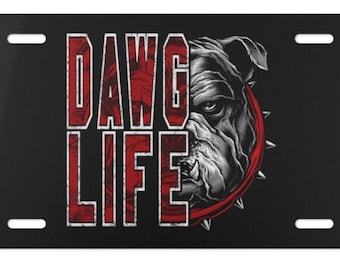 Georgia Bulldogs - Dawg Life Vanity Plate