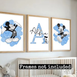 Mickey Mouse prints- Boys bedroom prints - Nursery prints - Nursery decor - Boys bedroom decor