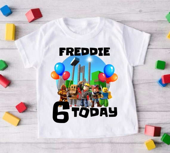 HOT Roblox Birthday Boys Party Shirt Roblox Birthday T-shirt- Age - Main Image