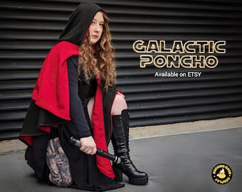 Galaktischer Poncho, Ahsoka Star Wars inspiriert, Jacke, Hoodie, gemütlich, HANDMADE
