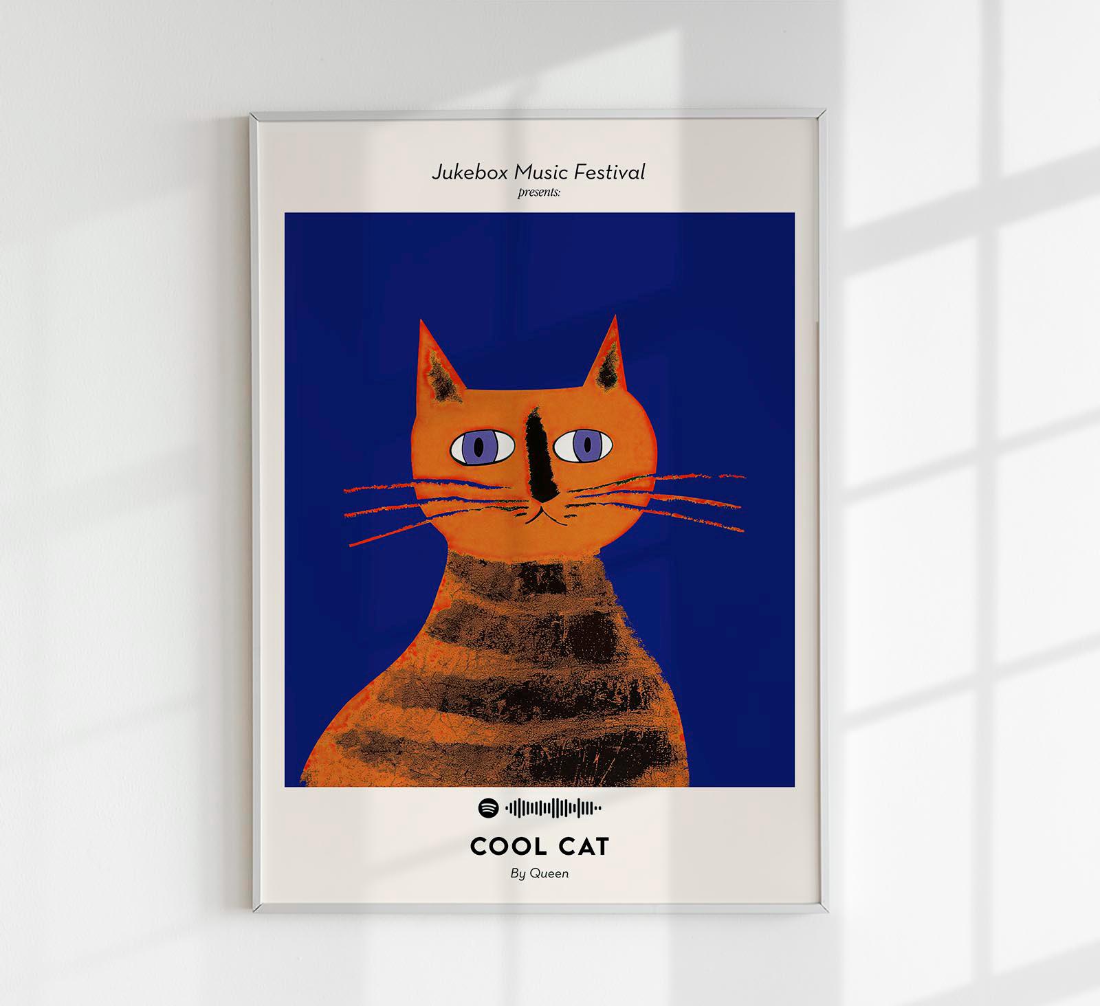 Cat Art Print | Queen Music Poster, Matte Paper - Etsy Canada