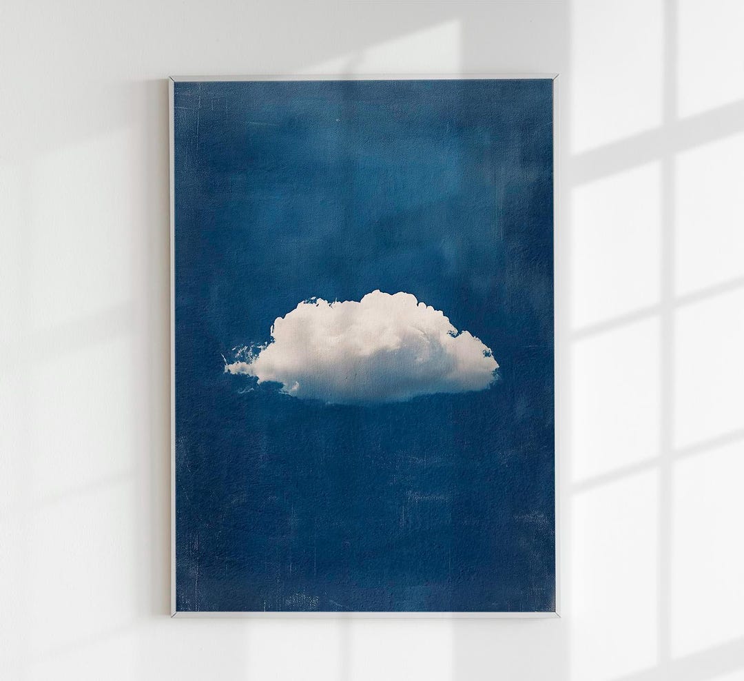 Blue Sky and the Cloud Art Print - Etsy