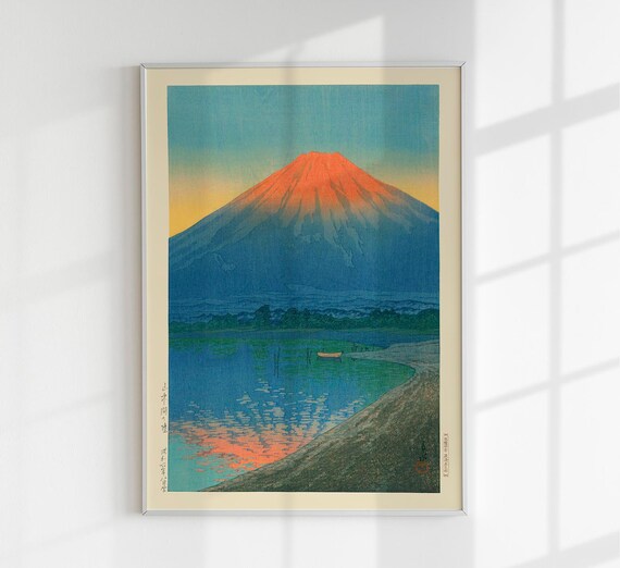 Lake Yamanaka and Mt. Fuji by Kawase Hasui Poster Art Print - Etsy