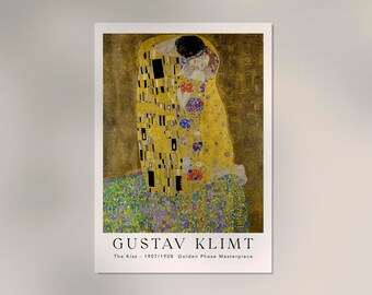 グスタフ・クリムトの接吻展ポスターアートプリント - Etsy 日本