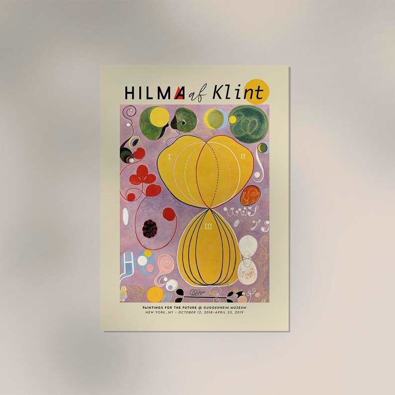 Hilma Af Klint Exhibition Poster the Ten Largest Nr 7 Art Print - Etsy