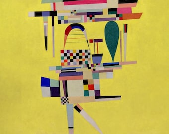 カンディンスキーの黄色の絵画アートプリント：バウハウス展ポスター