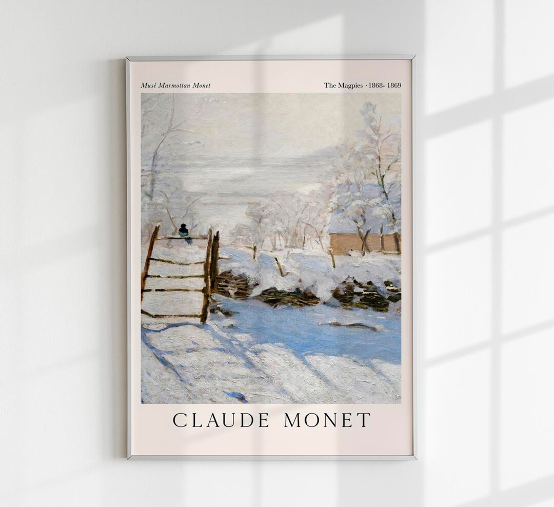 The Magpies by Claude Monet Exhibition Poster Art Print - Etsy