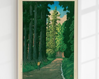 Road to Nikko by Kawase Hasui Poster Art Print