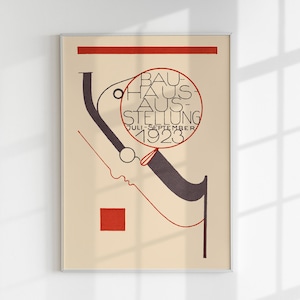 Bauhaus Exhibition in Weimar 1923, by Schlemer Poster Art Print