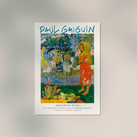 ポール・ゴーギャン作「ラ・オラナ・マリア」1891年展ポスター アート