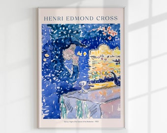 ヴェネツィア、救世主祭の夜、アンリ・エドモンド・クロス展ポスター