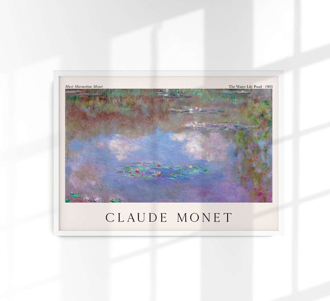 The Water Lily Pond by Claude Monet Exhibition Poster Art Print - Etsy