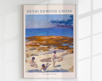 Spiaggia di Cabasson di Henri Edmond Cross Stampa artistica di poster della mostra