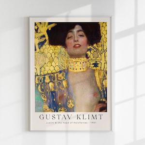 Judith y la cabeza de Holofernes de Gustav Klimt Póster de la exposición Impresión artística