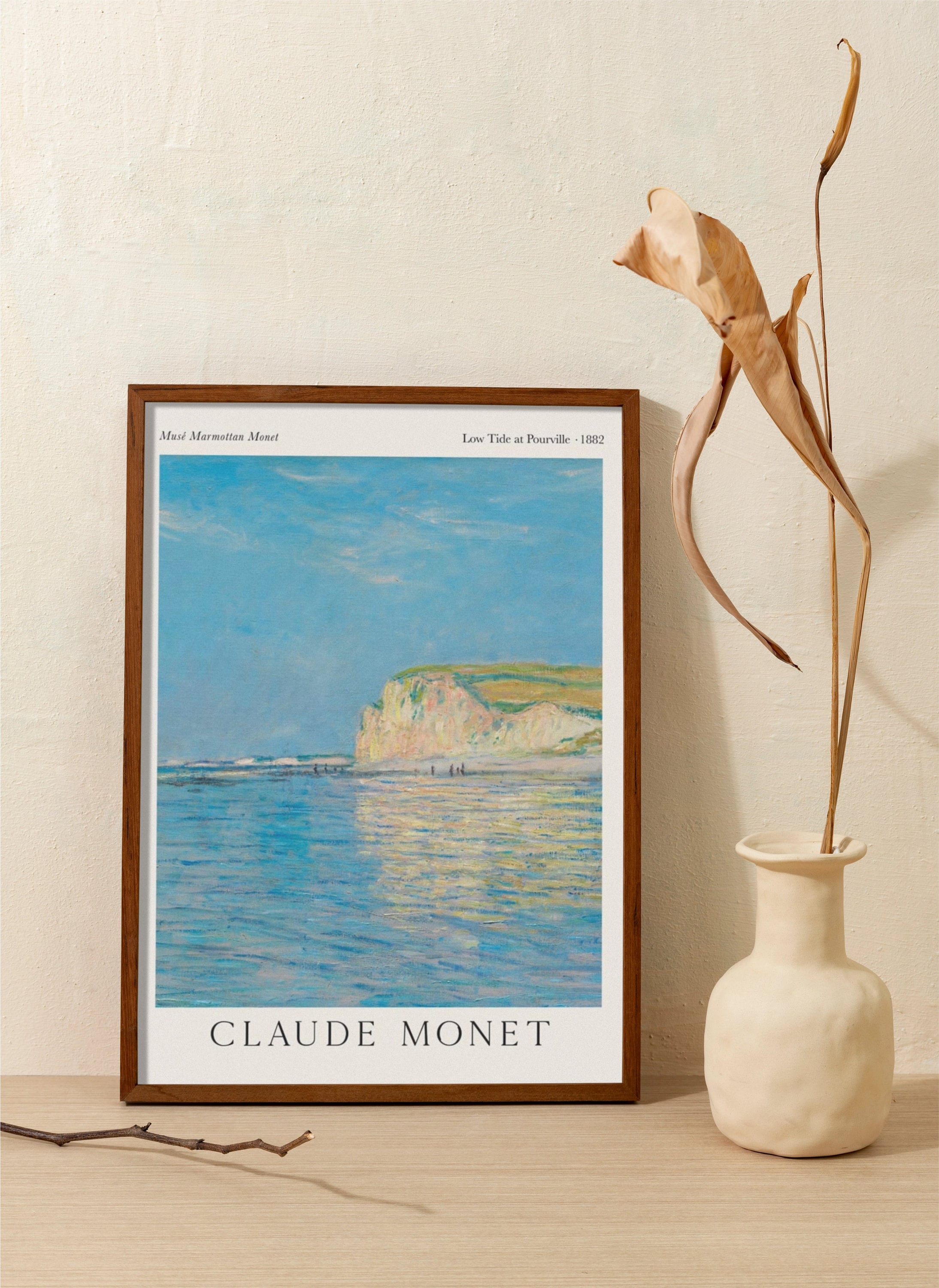 Low Tide at Pourville by Claude Monet Exhibition Poster Art Print