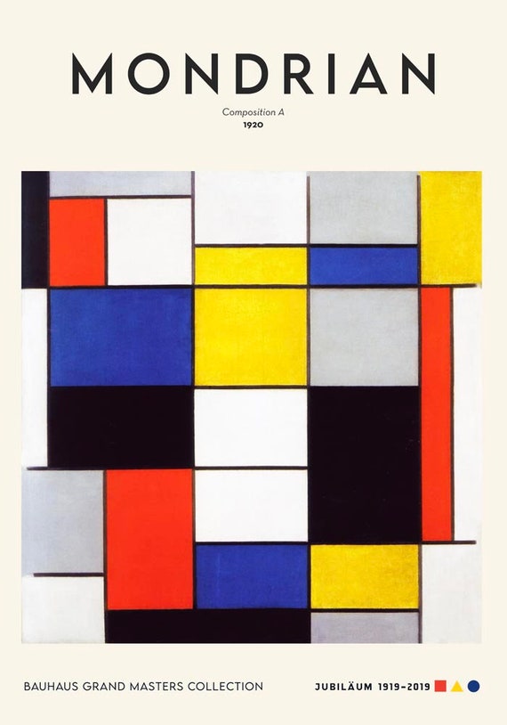 Composition A by Piet Mondrian Exhibition Poster Art Print - Etsy
