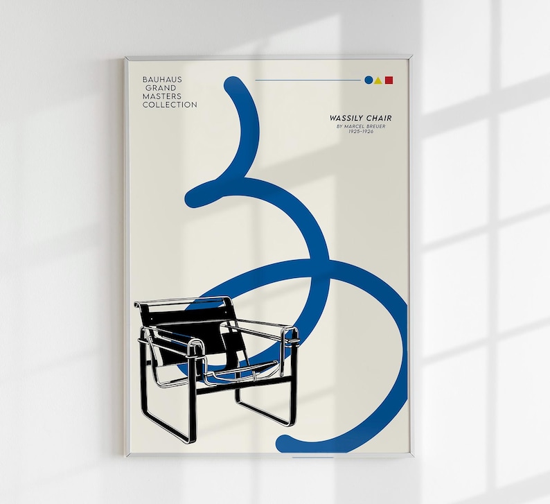 Bauhaus Wassily Chair Art Print - Etsy